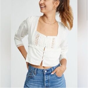 Free People Joi Eyelet Top